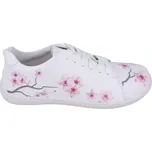 Barefoot kožené boty Stitch&Walk white flower 40
