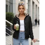 Dámská přechodná prošívaná bunda s kapucí černá FashionStreet TY5618 S