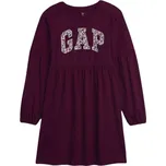 Dívčí šaty GAP V-FRCH LOGO XXL Vínová, Mix