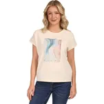 Dámské bavlněné tričko KILPI JERSIE 40 Béžová, Modrá, Růžová