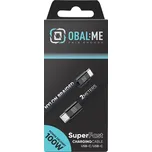 OBAL:ME Super Fast USB-C/USB-C pletený kabel 100W 2m, černá