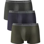 Blancheporte Sada 3 boxerek Allure Eminence® šedá+nám.modrá+khaki 117/124