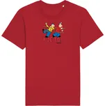 Tričko Pat a Mat - S žebříkem červené XXL