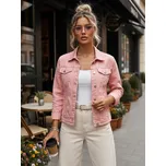 FashionStreet dámská růžová džínová bunda TY5597 3XL