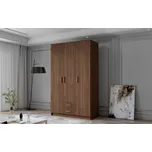 FALCO Šatní skříň Arya I 120 - zlaté úchytky Odstín: Ořech