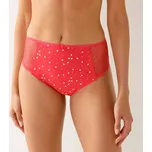 Blancheporte Sada 4 kalhotek maxi Tropea ze strečového žerzeje s krajkou, jednobarevné + s puntíkatým potiskem růžová 42/44