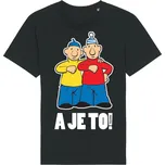 Tričko Pat a Mat -velké A je to! černé M