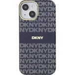 DKNY Repeat Pattern Tonal Stripe kryt s MagSafe pro iPhone 13 - tmavě modrý