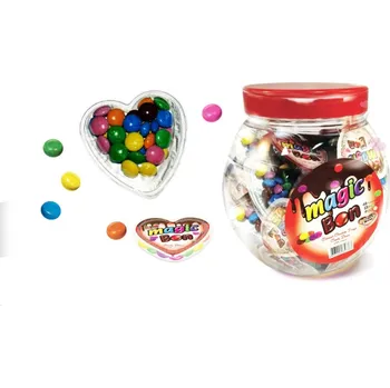 Cukrovinka Čokoládové dražé bonbóny v srdíčku 10g (48 ks)