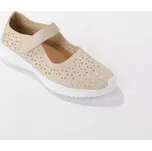 Pružné ažurové polobotky béžová 39