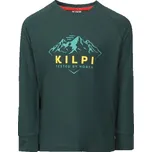 Chlapecké bavlněné tričko s dlouhým rukávem KILPI VERATI 98 Tmavě zelená, Světle zelená, Žlutá