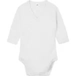 Body dětské Babybugz kimono s dlouhými rukávy - bílé, 0-3 měsíců