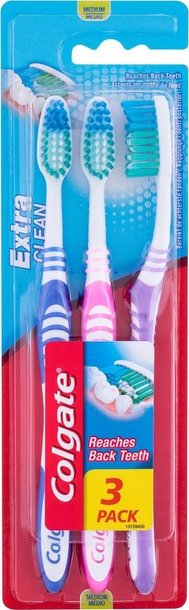 Colgate Extra Clean Medium mix barev 3 ks od 53 Kč - Zbozi.cz