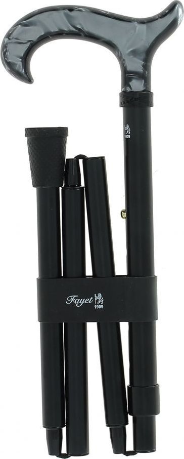 Vycházková hůl skládací Fayet noir (86-96 cm)