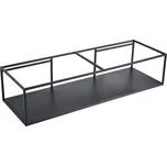 Podpěrná konzole pod dvojumyvadlo Geminia - černá matná - 133x33x45 cm