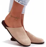 NAZOUVÁKY DÁMSKÉ EKO SEMIŠOVÉ PLOCHÉ S KRYTOU ŠPIČKOU KLASICKÉ BÉŽOVÉ 40