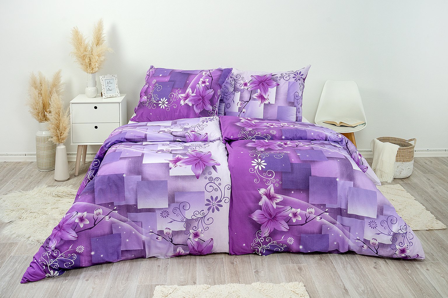 Ložní povlečení krepové Stanex Elis (LS280), 140 x 220 + 90 x 70, Knoflíkové