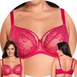 Vivisence 1044 fuchsiová krajka růžová Podprsenka s měkkými košíčky 75H SOFT