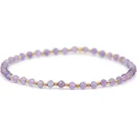 7 Angelic Eyes Ametystový náramek se 14 kt zlatými kuličkami Délka: 19 cm