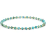 7 Angelic Eyes Tyrkysový náramek se 14 kt zlatými kuličkami Délka: 19 cm