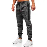 Grafitové pánské zateplené jogger tepláky Bolf Q1201 - 2XL