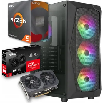 Stolní počítač Počítač Ryzen 5 4,2GHz | RX 6600 8GB | 16GB RAM | 2TB SSD | Windows 11