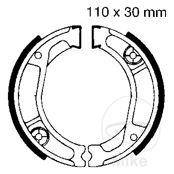 EBC brzdové čelisti s pružinou EBC HONDA NX 250 88-95, XL 250 S 78-80, XL 250 R 82-88, XL 350 R 85-88, XR 250 R 81-83