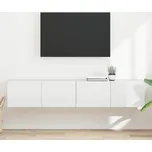 TV wall cabinet Nástěnný 2 pcs Lesklá Bílá 60 x 31 x 29.5 cm