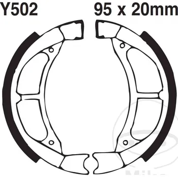 EBC brzdové čelisti s pružinou rýhované EBC rýhované SUZUKI RM 80 X 17 PALCŮ 83-85, RM 80 X 82-89, YAMAHA PW 80 91-12, TT-R 90 E 03-08, TT-R 90 00-07, TT-R 110 E 08-24, YZ 80 17/14 PALCŮ 86-92...
