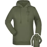 Dámská mikina s kapucí Facultas Militaris Medicinae - BACKSIDE - olivová