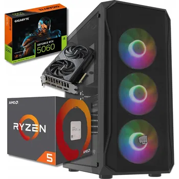 Stolní počítač Počítač BSG Raptor V25 AMD Ryzen 5 4,2 GHz GeForce RTX 5060 8 GB 16 GB DDR4 512 GB SSD Windows 11