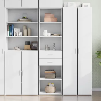 Organizace kuchyně Skříň highboard bílá 50 x 42,5 x 185 cm kompozitní dřevo