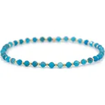 7 Angelic Eyes Apatitový náramek se 14 kt zlatými kuličkami Délka: 19 cm