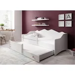 ADRK Furniture Dvojitá postel s matracemi EMKA II Pink, White 160x80 Dvojitá postel s matracemi EMKA II