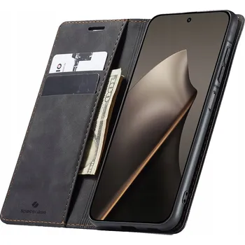 Pouzdro na mobilní telefon Flipové pouzdro Spacecase pro Xiaomi 15T Pro, černé