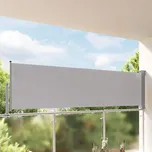 Terasová zatahovací boční markýza 100 x 300 cm šedá