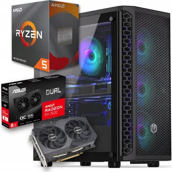 Stolní počítač BSG Striker Herní Počítač Ryzen 5 16GB 1TB SSD RX 6600 Win11