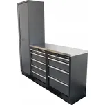 SET Sestava 3 ks dílenského nábytku SET-CA01011 s nerezovou pracovní deskou