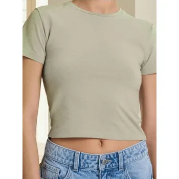 Dámské tričko Sinsay - Crop top - zelená - 507EU-07J - 507EU-07J-L
