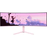 AROZZI NOVA herní monitor 49" 49TUW165 Pink/ LED/ 5120x1440/ 165Hz/ VA/ 3000:1/ 1ms/ 2xHDMI/ DP/ USB-C/ růžový