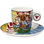 Goebel Espresso šálek Romero Britto „Falling in Love“ – Pop Art, 12 × 12 × 6,5 cm