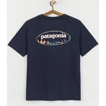 Patagonia 95 Oval Logo (new navy/kaleido) L, námořnická modrá