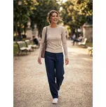 Sinsay - Bavlněné tričko s dlouhými rukávy - béžová - 539HA-02X - 539HA-02X-S