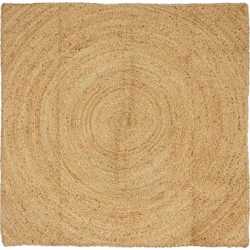 Koberec Kusové koberce Čtvercový Hnědá 120 x 120 cm juta