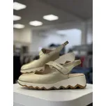 Wonders kožené polobotky na klínku C-7622 zlaté Velikost: 37