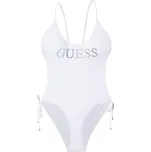 Dámské Jednodílné plavky GUESS ONE PIECE LOGO STRASS E4GJ10MC040-G011 – Bílá XS