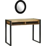 Kosmetický stůl s policí Hnědá Masivní magnovníkové dřevo