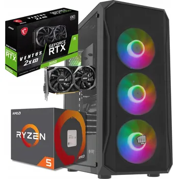 Stolní počítač Počítač Herní Ryzen 5 4,2GHz || RTX 3050 6GB || 16GB/2TB SSD Win11