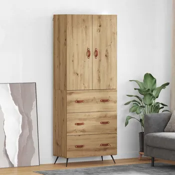 Organizace kuchyně Vysoký bufet Artisanový dub 69,5 x 34 x 180 cm kompozitní dřevo