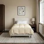 Celoroční přikrývka Šněrován Krémová 140 x 200 cm Mikrovlákno